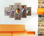 Wallity Cuadro Decorativo ST283 de 5 Piezas Multicolor